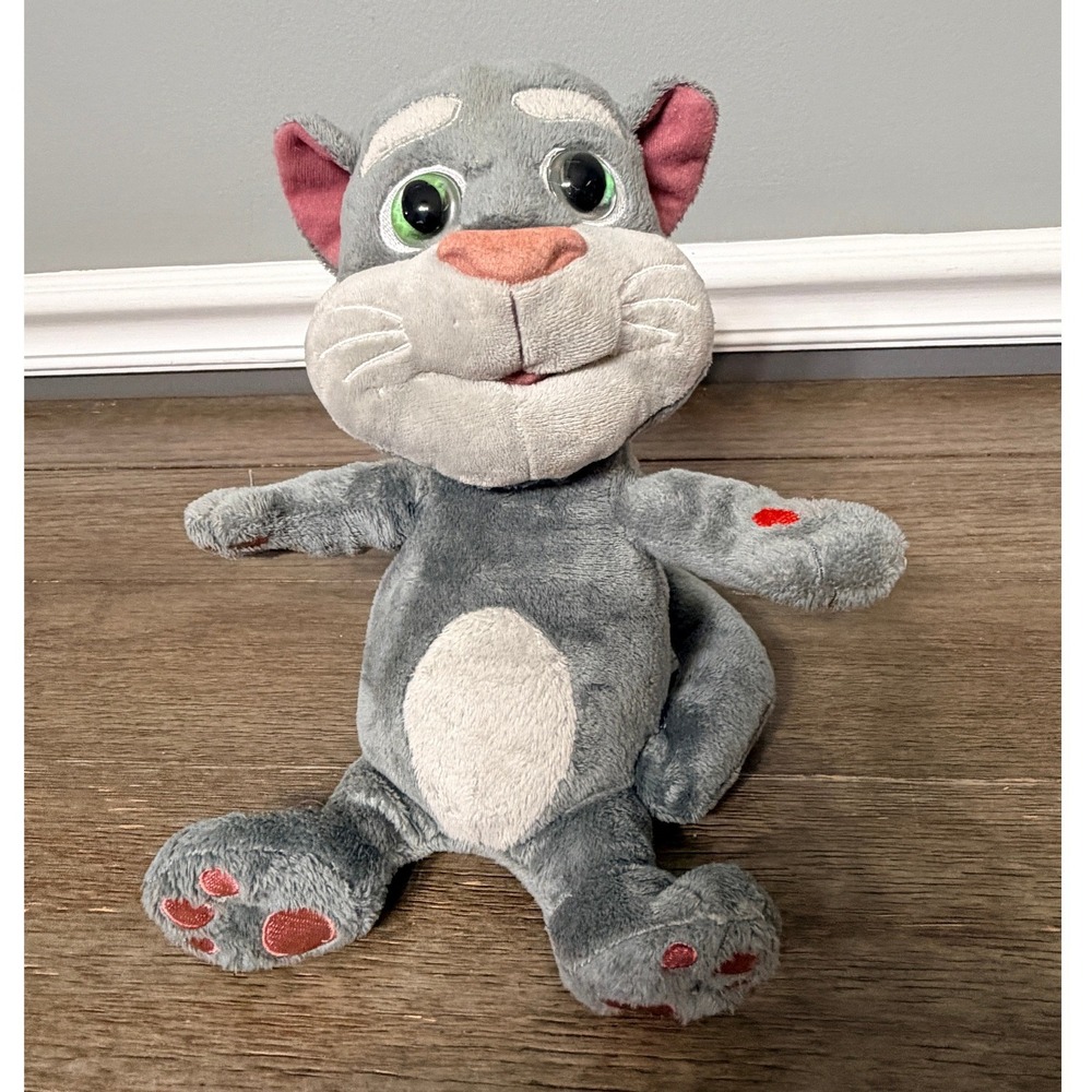 Talking Tom and Friends Interactive Plush Grey Cat Dragon-i Toys
